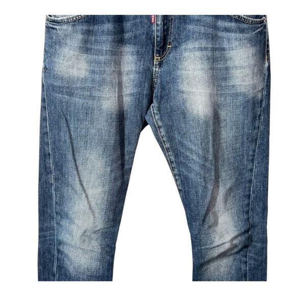 Dsquared2 Straight Leg Cropped Blue Denim Jeans Size 27 - Picture 5 of 13